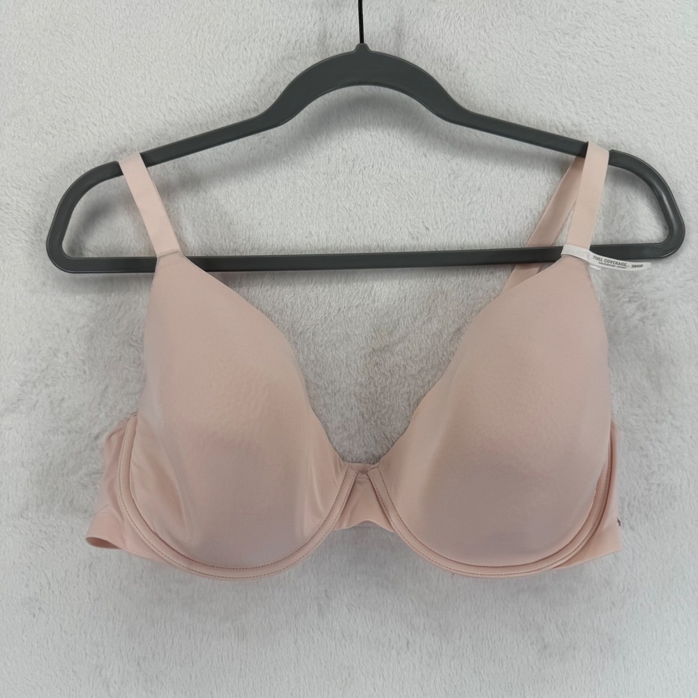 Aerie Real Me Full Coverage Bra 38DD Light Pink Wireless Adjustable Back